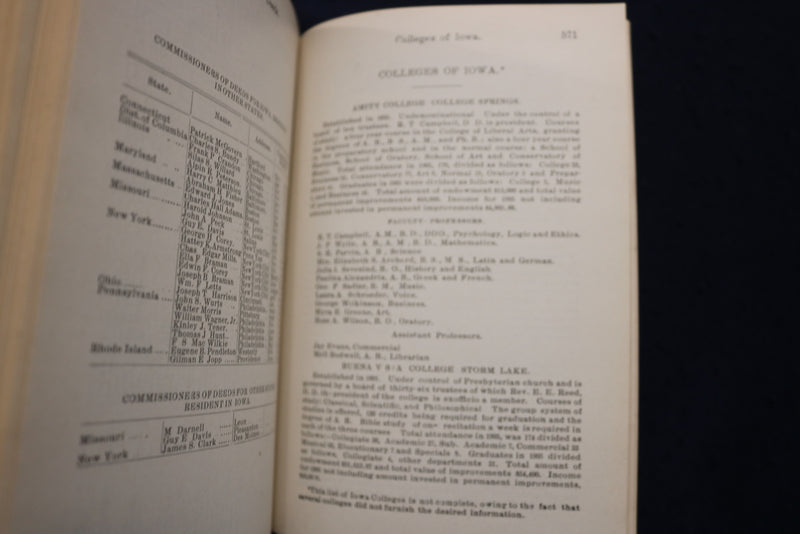 1906 IOWA OFFICIAL REGISTER - HARDCOVER BOOK - K 1775