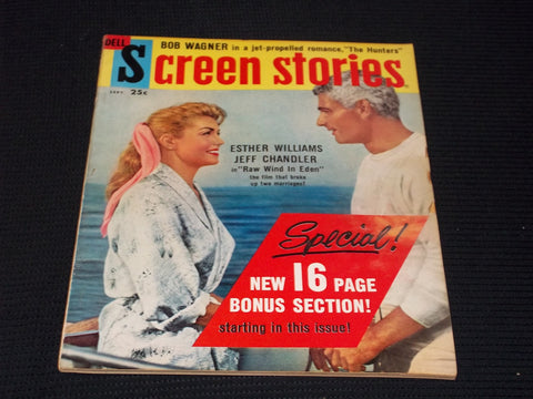 1958 SEPTEMBER SCREEN STORIES MAGAZINE - ESTHER WILLIAMS JEFF CHANDLER - E 15903