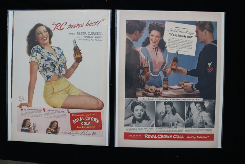1940'S-1950'S LINDA DARNELL MAGAZINE ADVERTISEMENTS - LOT OF 33 - O 3795
