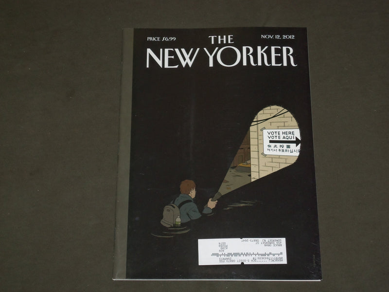 2012 NOVEMBER 12 THE NEW YORKER MAGAZINE - ILLUSTRATED COVER - NY 2236