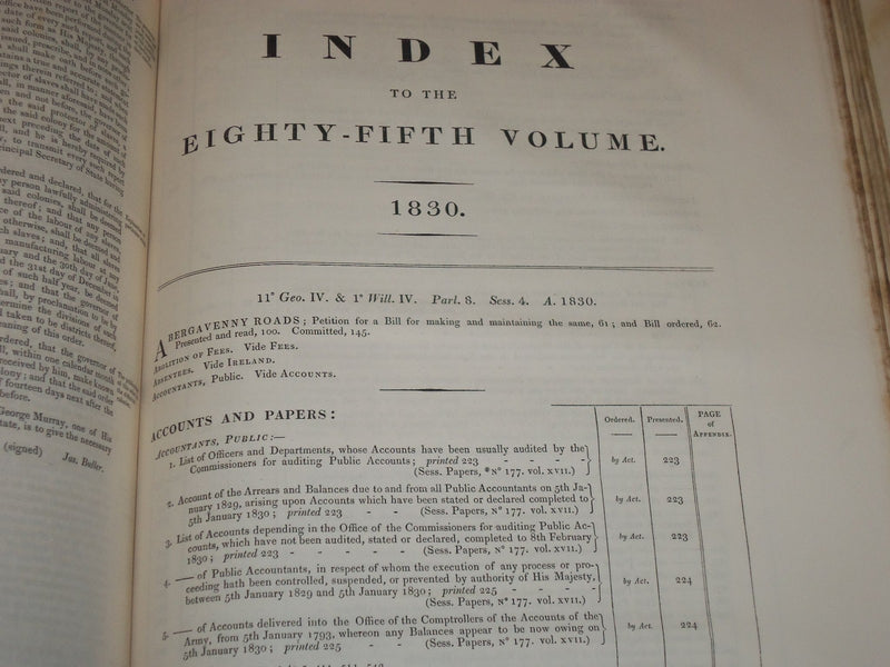 1830 JOURNALS OF THE HOUSE OF COMMONS- KING GEORGE IV & WILLIAM 1ST YR - KD 4J
