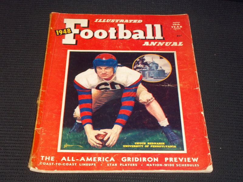 1948 ILLUSTRATED FOOTBALL ANNUAL MAGAZINE - CHUCK BEDNARIK COVER - E 7904