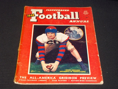 1948 ILLUSTRATED FOOTBALL ANNUAL MAGAZINE - CHUCK BEDNARIK COVER - E 7904