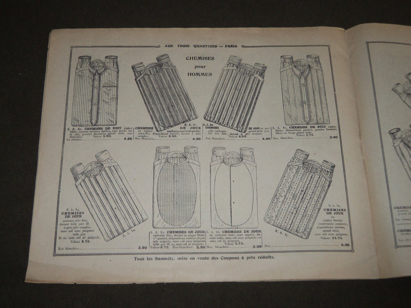 1911 JANUARY 22 AUX TROIS QUARTIERS BLANC FRENCH CATALOGUE - PARIS - FR 1060