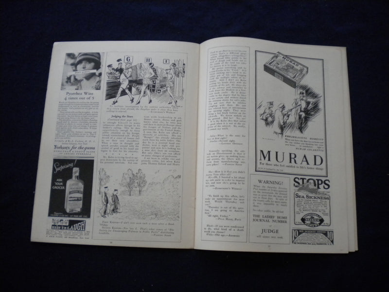 1927 SEPTEMBER 10 JUDGE MAGAZINE - NO MOTOR TO GUIDE HER! - B 436H