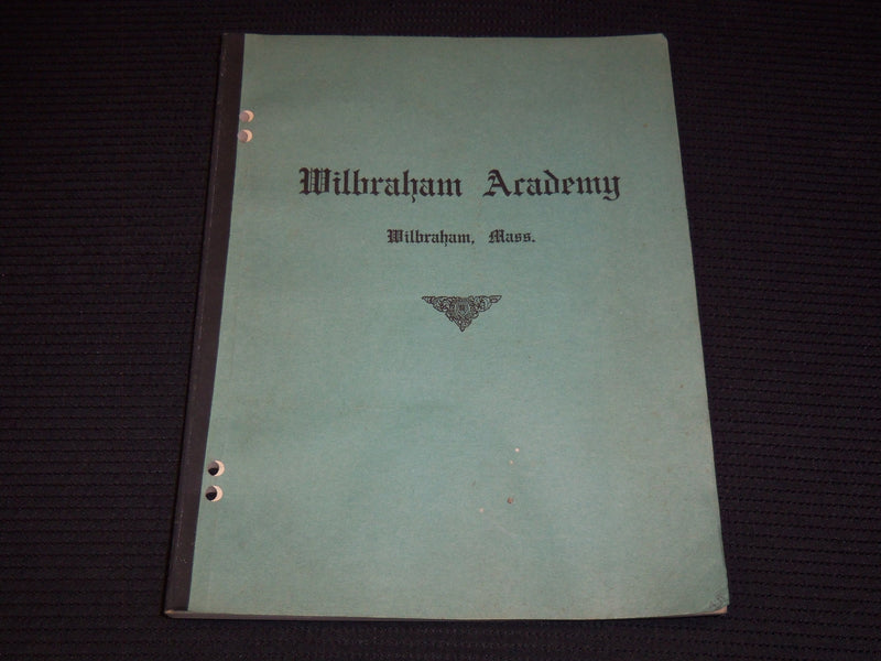1930'S WILBRAHAM ACADEMY NOTEBOOK - MASSACHUSETTS - UNUSED - K 1065