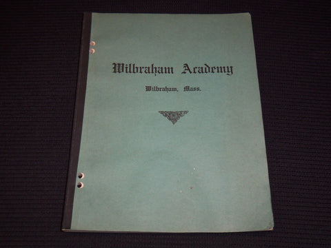 1930'S WILBRAHAM ACADEMY NOTEBOOK - MASSACHUSETTS - UNUSED - K 1065