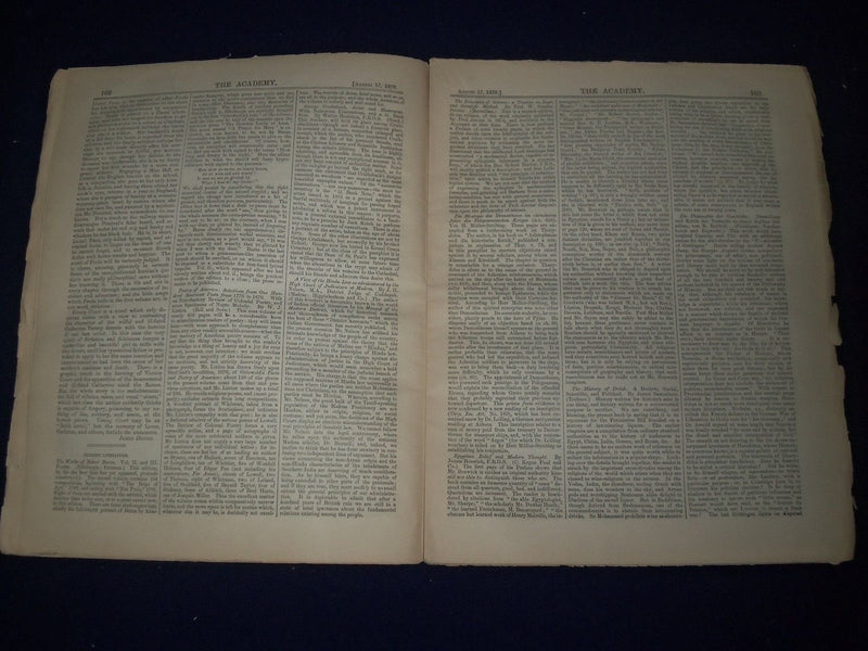 1878 THE ACADEMY WEEKLY REVIEW OF LITERATURE LOT OF 34 ISSUES - LONDON - O 2224