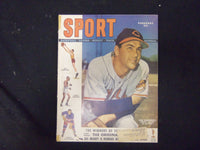 1949 FEBRUARY SPORT MAGAZINE - LOU BOUDREAU COVER - GREAT PHOTOS - ST 3520