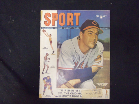 1949 FEBRUARY SPORT MAGAZINE - LOU BOUDREAU COVER - GREAT PHOTOS - ST 3520