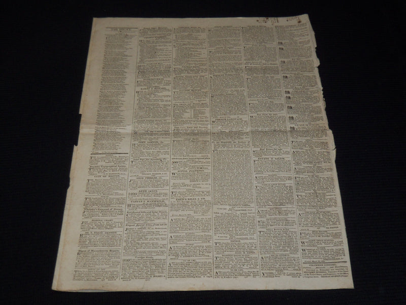 1824 APRIL 3 COLUMBIAN CENTINEL NEWSPAPER - GREAT ELECTION AT HAND - NP 3878H