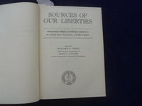 1959 SOURCES OF OUR LIBERTIES HARDCOVER BOOK BY R. PERRY & J. COOPER - KD 8606