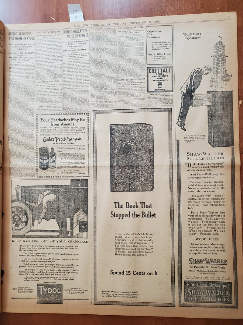1917 NOVEMBER 20 NEW YORK TIMES - LLOYD GEORGE DEFENDS WAR COUNCIL PLAN- NT 8082
