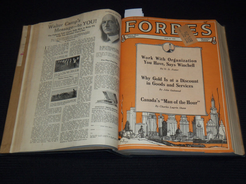 1923 APRIL 14-SEPTEMBER 29 FORBES MAGAZINE BOUND VOLUME - NICE ADS - R 10D
