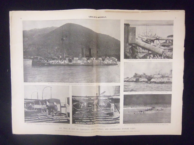 1898 AUG 4 LESLIE'S WEEKLY MAGAZINE -GREAT COVER, PHOTOS & ILLUSTRATIONS-ST 4538