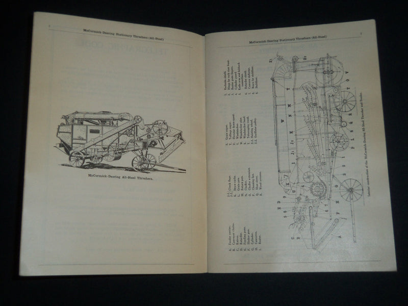 1935 MCCORMICK DEERING ALL-STEEL & WOOD FRAME THRESHERS CATALOG - J 4352