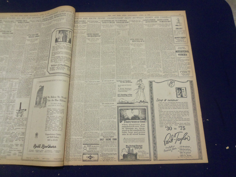 1920 APRIL 14 NEW YORK TIMES - WOOD WINS CHICAGO, JOHNSON THIRD - NT 8305