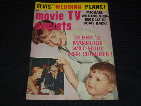 1960 FEBRUARY MOVIE TV SECRETS MAGAZINE - DEBBIE REYNOLDS COVER - E 14577