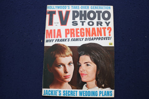 1967 FEB TV PHOTO STORY MAGAZINE - MIA FARROW-JACKIE KENNEDY COVER - E 12942