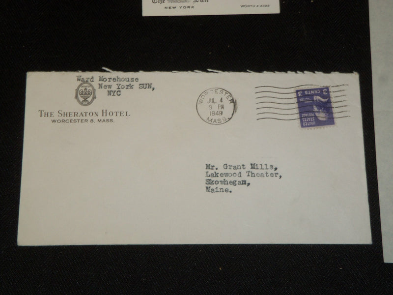 1949 WARD MOREHOUSE THEATER CRITIC TYPED SIGNED LETTER - J 5351