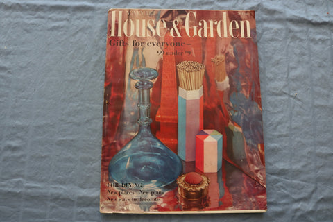 1958 NOVEMBER HOUSE & GARDEN MAGAZINE - GIFTS FOR EVERYONE -99 UNDER $9 - E 9311