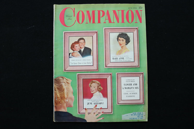1955 JULY WOMAN'S HOME COMPANION MAGAZINE - REYNOLDS - E. TAYLOR COVER - E 24195