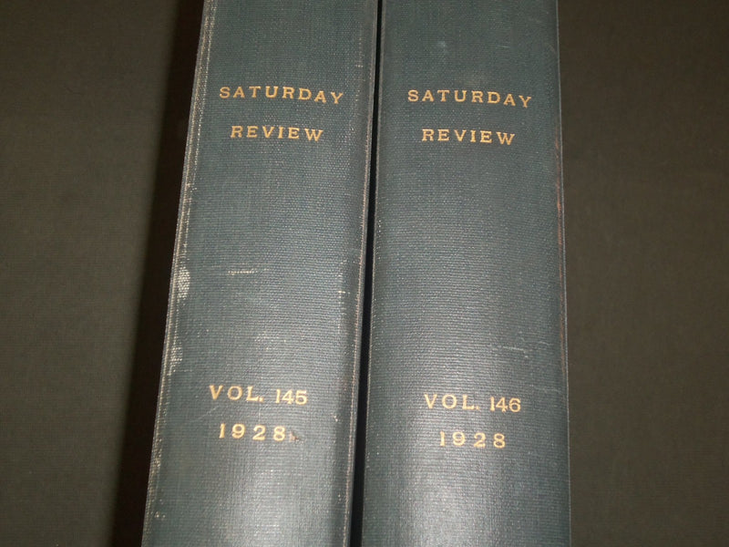 1928 SATURDAY REVIEW 2 BOUND VOLUMES - COMPLETE YR- PUBLISHED IN LONDON - R 1128