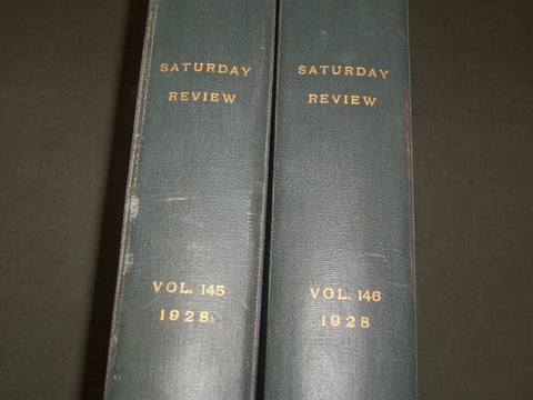 1928 SATURDAY REVIEW 2 BOUND VOLUMES - COMPLETE YR- PUBLISHED IN LONDON - R 1128