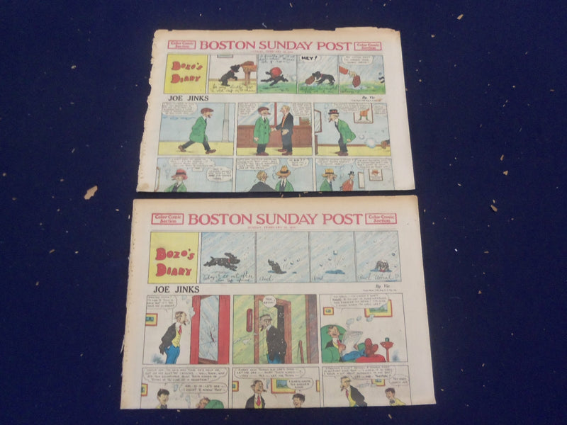 1930 BOSTON SUNDAY POST COLOR COMICS SECTIONS - LOT OF 2 - NP 5204