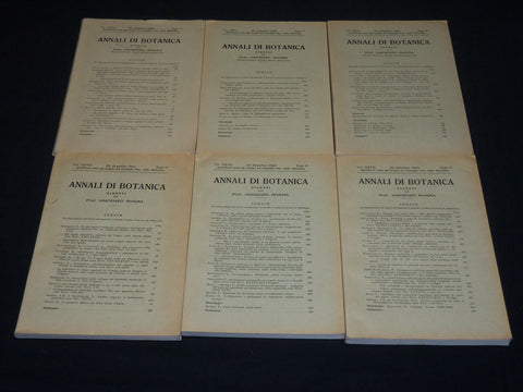 1958-1963 ANNALI DI BOTANICA DIRECTED BY VINCENZO RIVERA LOT OF 6 - WR 284D