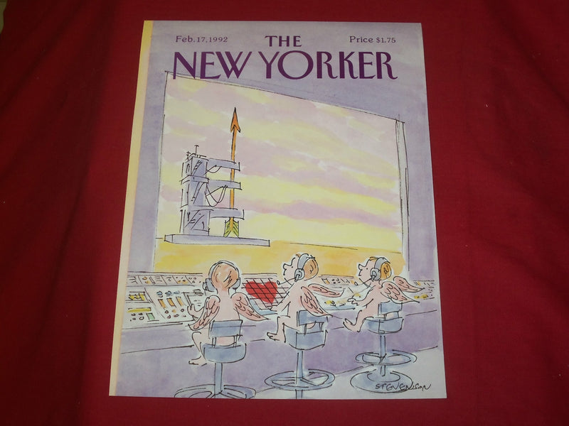 1992 FEBRUARY 17 NEW YORKER MAGAZINE FRONT COVER ONLY - GREAT ART FOR FRAMING