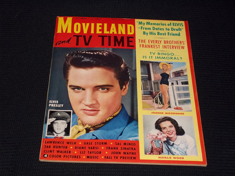 1958 SEPTEMBER MOVIELAND AND TV TIME MAGAZINE - ELVIS PRESLEY COVER - E 13677