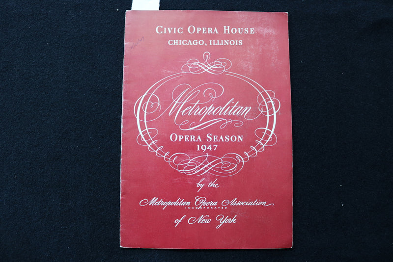 1945-1947 CIVIC OPERA HOUSE PROGRAMS - CHICAGO, ILLINOIS - LOT OF 2 - K 1994