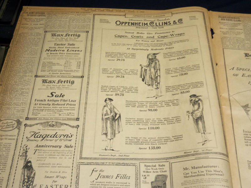 1922 APRIL 2 NEW YORK TIMES NEWSPAPER - 6,000 COAL MINES ARE IDLE - NT 8573