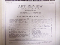 1922 MAY ART REVIEW MAGAZINE- CARMENCHITA PAINTING COVER - ST 3238