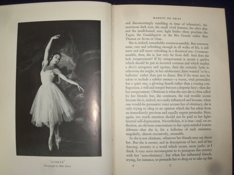 1957 FONTEYN- A STUDY OF THE BALLERINA HARDCOVER BOOK BY JAMES MONAHAN - KD 8797