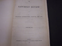 1857 JANUARY-JUNE SATURDAY REVIEW BOUND VOLUME NO. 3 - PUB. IN LONDON - R 1143