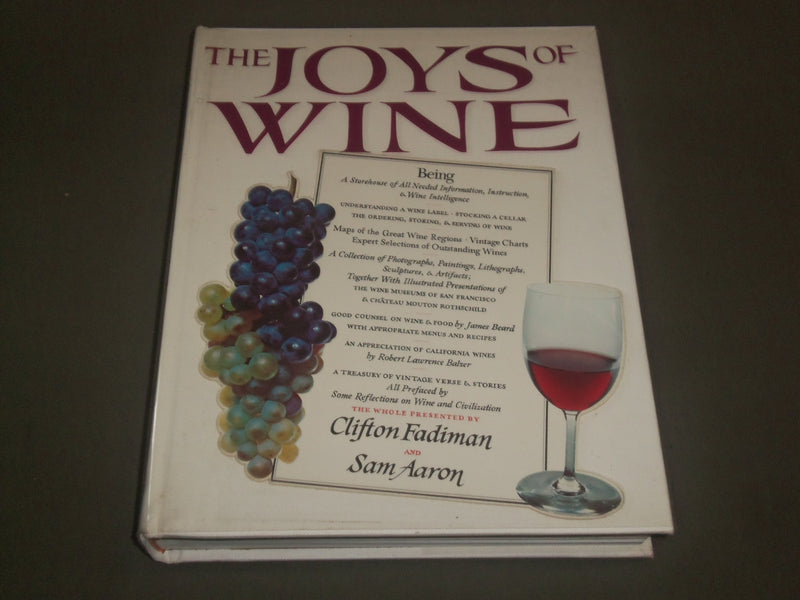 1975 THE JOYS OF WINE BOOK BY CLIFTON FADIMAN & SAM AARON- GREAT PHOTOS - I 1461