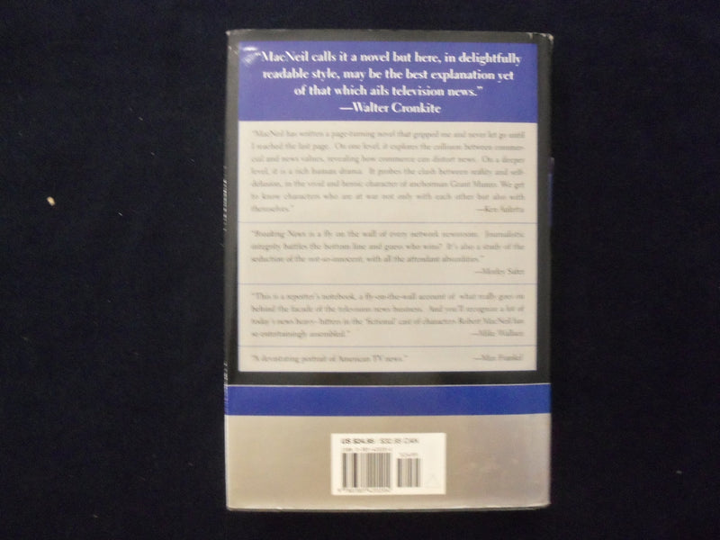 1998 BREAKING NEWS HARDCOVER BOOK BY ROBERT MACNEIL - SIGNED - KD 9334