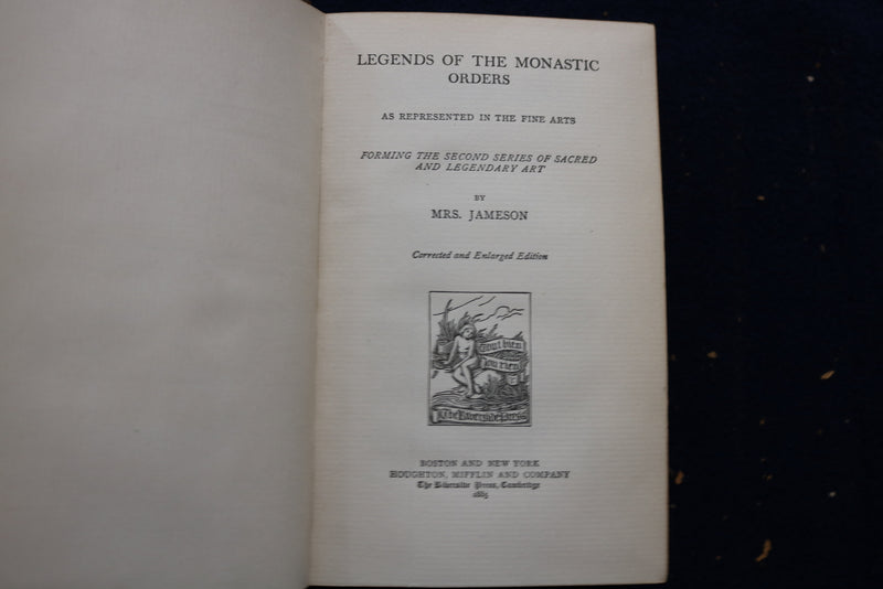 1885 MRS. JAMESON'S WORKS HARDCOVER BOOKS - LOT OF 5 - KD 9452