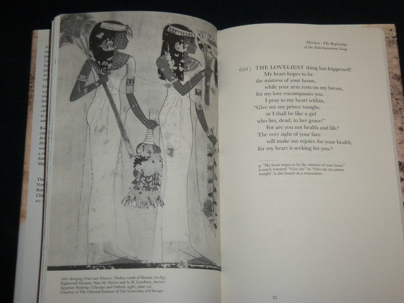 1994 LOVE LYRICS OF ANCIENT EGYPT HARDCOVER BOOK BY BARBARA FOWLER - KD 6921