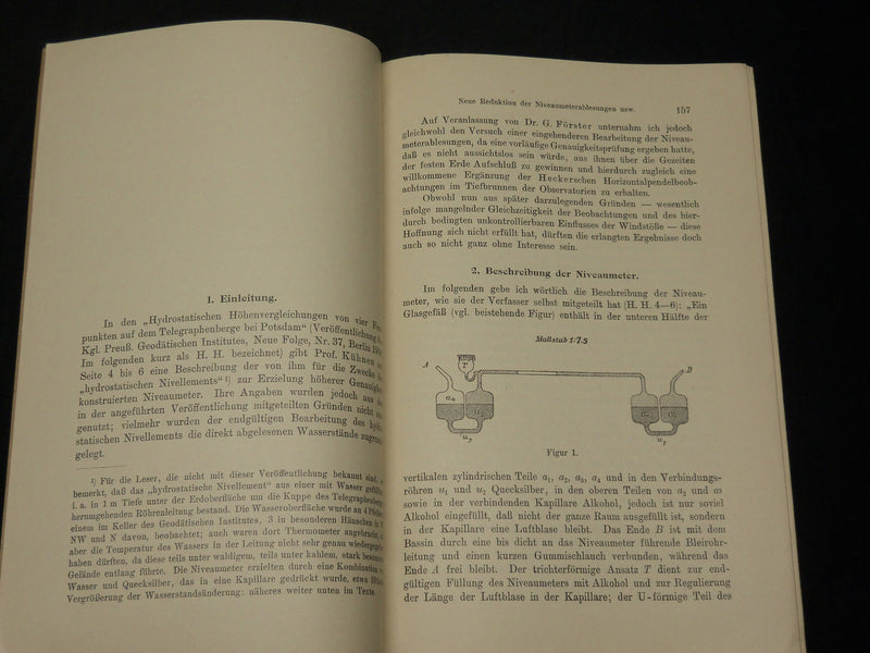 1915 NEUE REDUKTION DER NIVEAUMETERABLESUNGEN GERMAN BOOK BY MEISSNER - J 5910