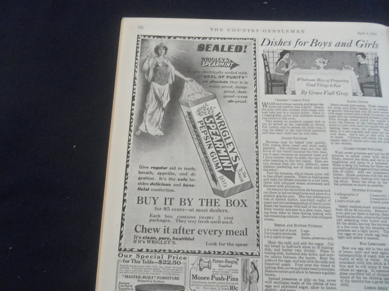 1914 APRIL 4 THE COUNTRY GENTLEMAN MAGAZINE - ILLUSTRATED COVER - B 2801K