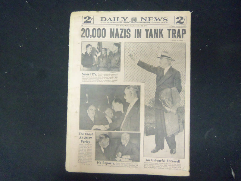 1944 SEPTEMBER 13 NEW YORK DAILY NEWS - YANKS DRIVE TO WESTWALL - NP 2170