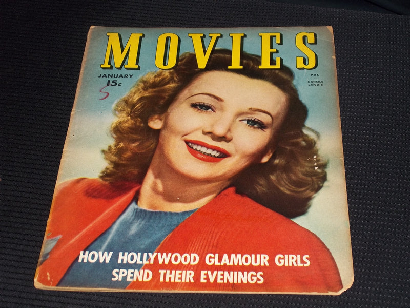 1944 JANUARY MOVIES MAGAZINE - CAROLE LANDIS FRONT COVER - E 14203