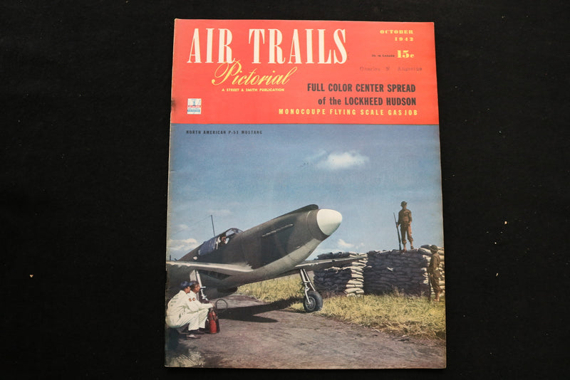 1942 OCTOBER AIR TRAILS MAGAZINE - NORTH AMERICAN P-51 MUSTANG COVER - E 9797