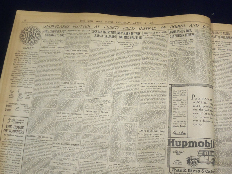 1918 APRIL 13 NEW YORK TIMES - HAIG TELLS ARMY RETIREMENT MUST STOP - NT 8210
