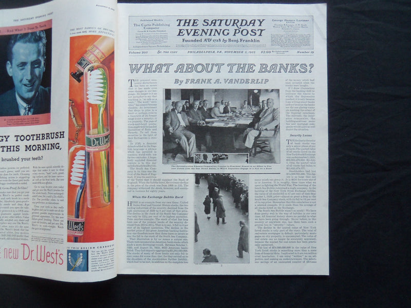 1932 NOVEMBER 5 THE SATURDAY EVENING POST MAGAZINE - ILLUSTRATED COVER -SP 1488