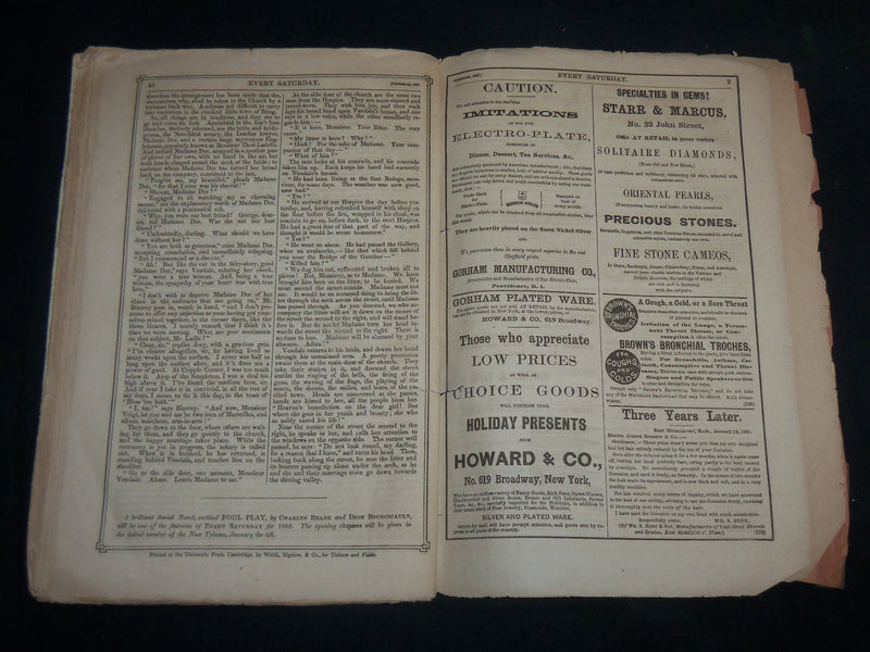 1867 CHRISTMAS NO THOROUGHFARE MAGAZINE - CHARLES DICKENS - COLLINS - J 6773