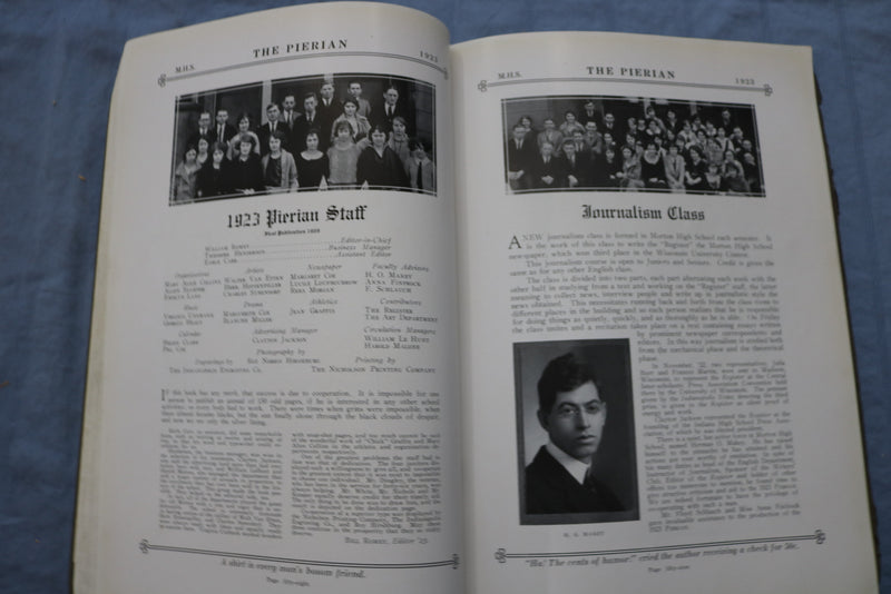 1923 THE PIERIAN MORTON HIGH SCHOOL YEARBOOK - RICHMOND, INDIANA- YB 3429